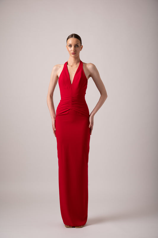 CAMILA RICH RED LONG GOWN