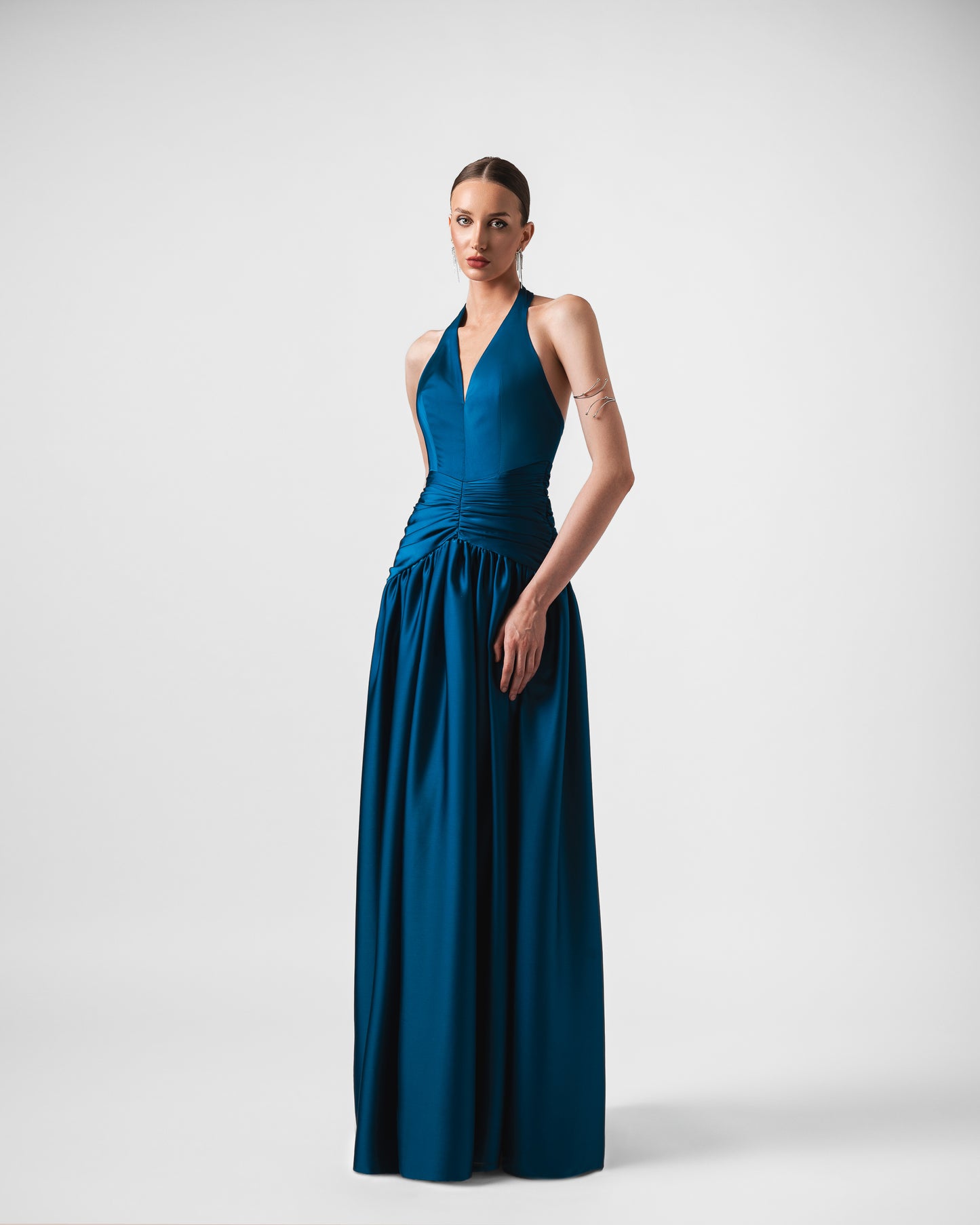 GESELLE MIDNIGHT PETROL LONG GOWN