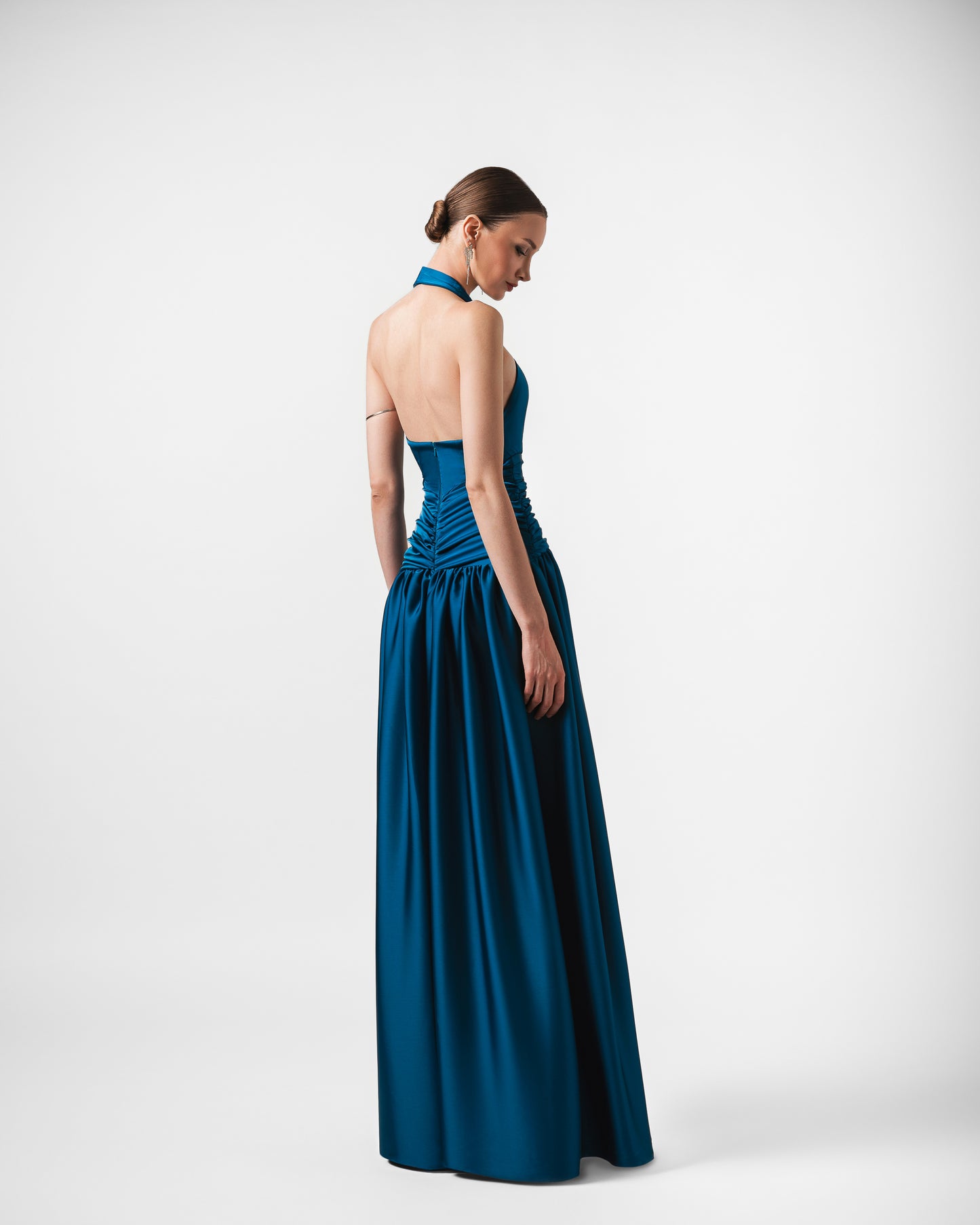 GESELLE MIDNIGHT PETROL LONG GOWN