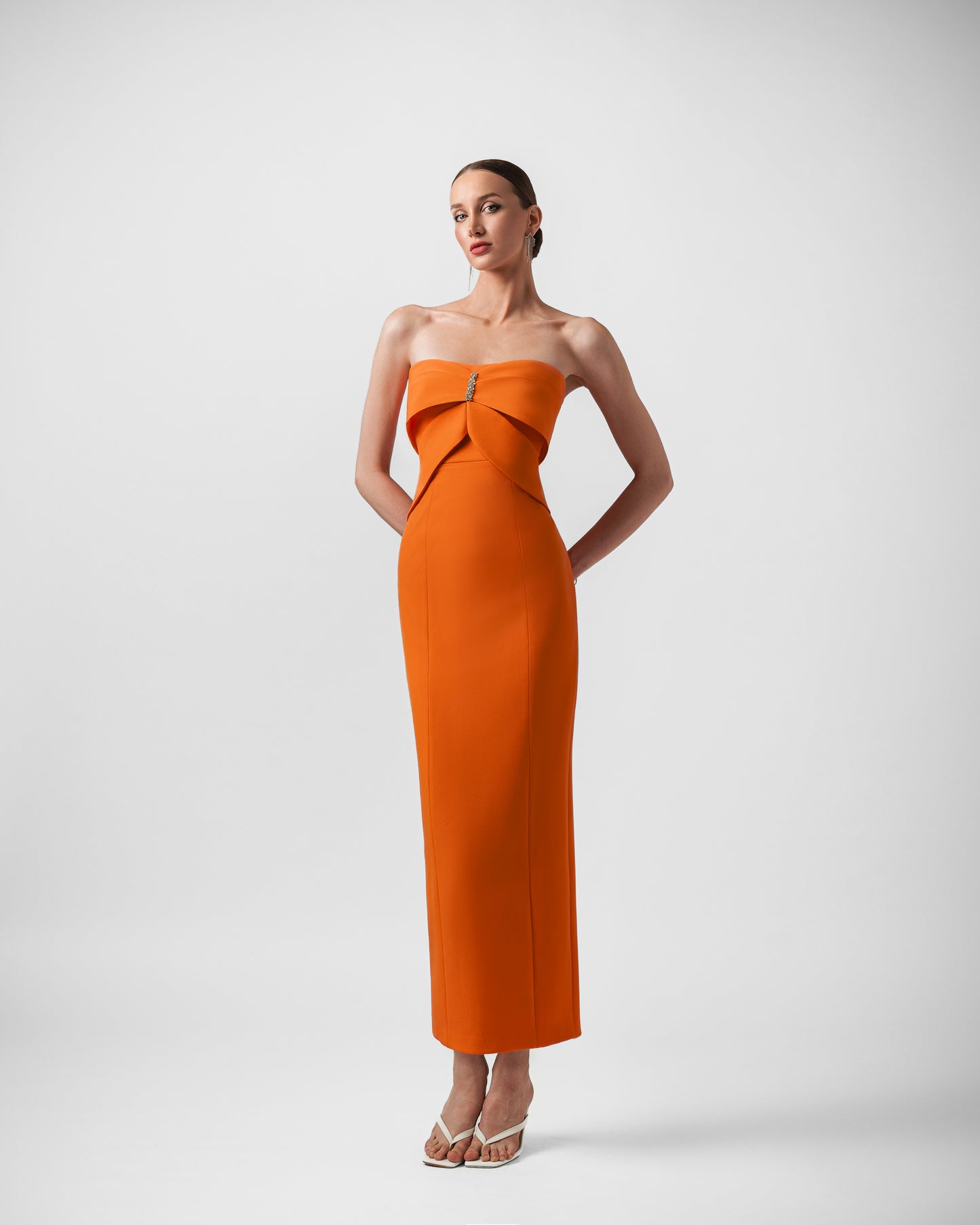 ROSALIE ORANDE CUTOUT MIDI DRESS