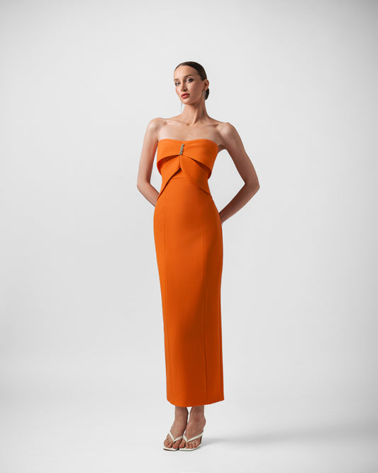 ROSALIE ORANDE CUTOUT MIDI DRESS