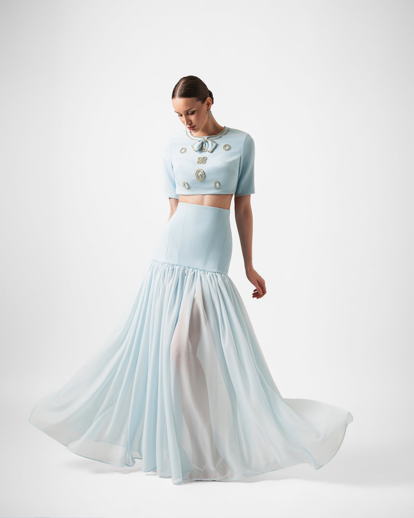 VENICE POWDER BLUE MAXI SET