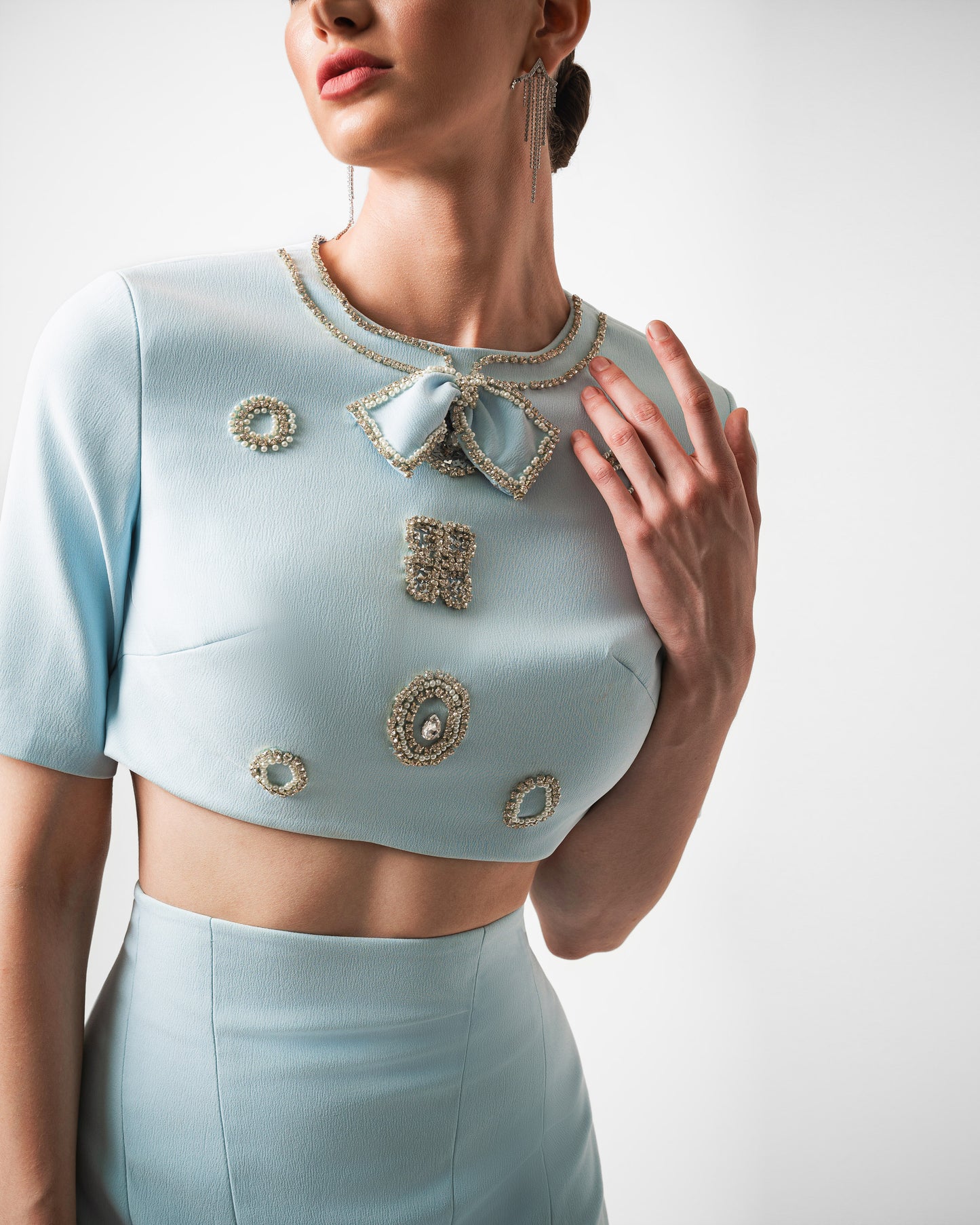 VENICE POWDER BLUE MAXI SET