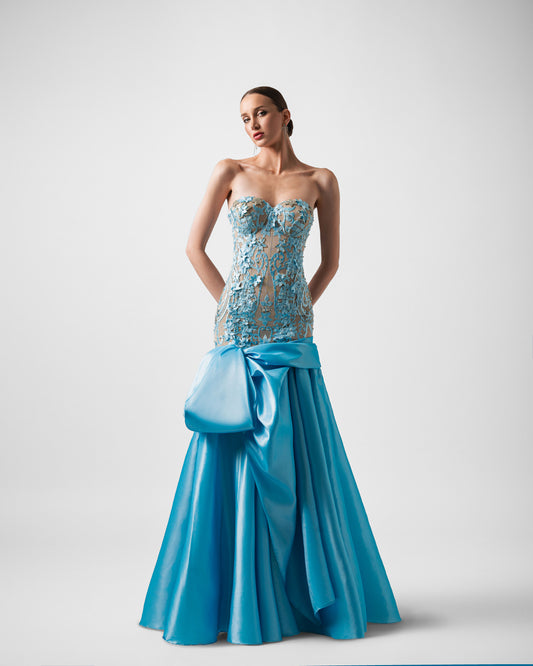 BRIELLE DIAMOND 3D STARS LONG GOWN