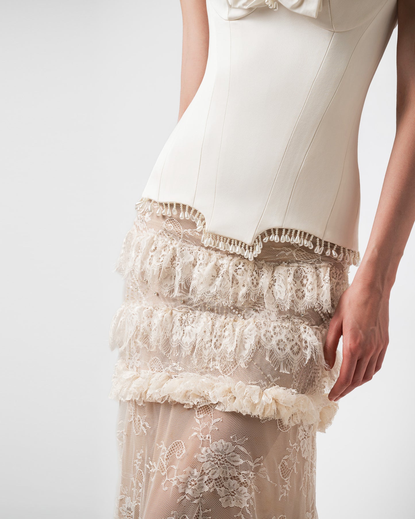 DHALIA PEARL OFFWHITE MAXI GOWN