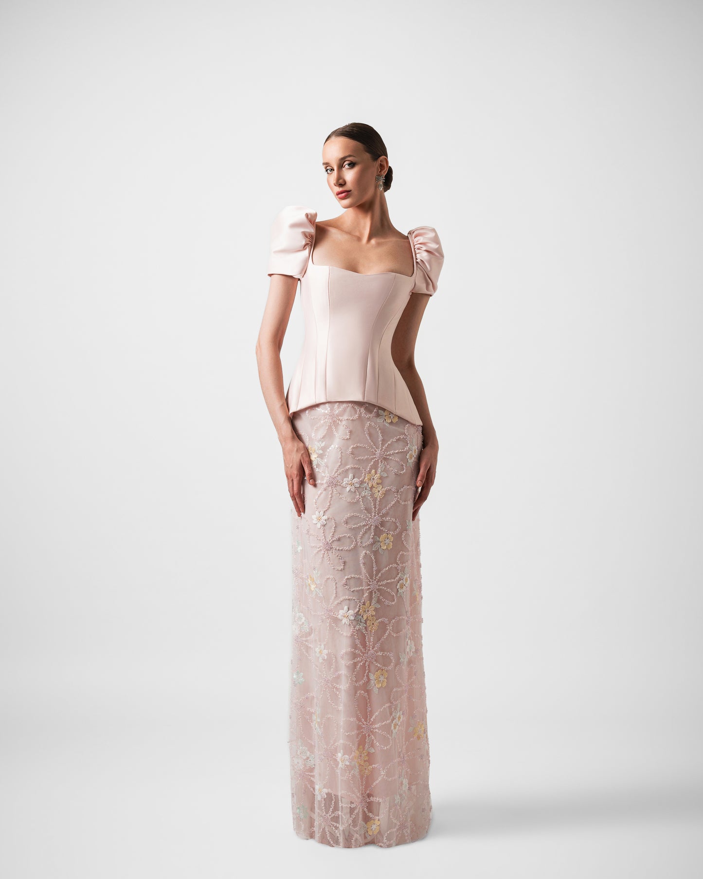 JASMINE PINK EMBROIDERED MAXI GOWN