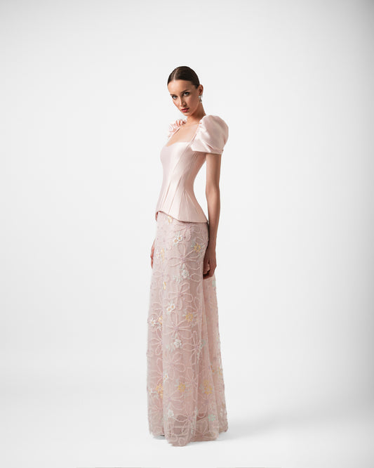 JASMINE PINK EMBROIDERED MAXI GOWN
